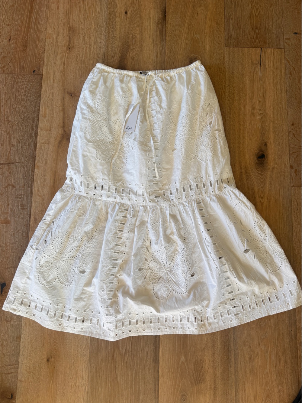 Rails Prina White Midi Skirt